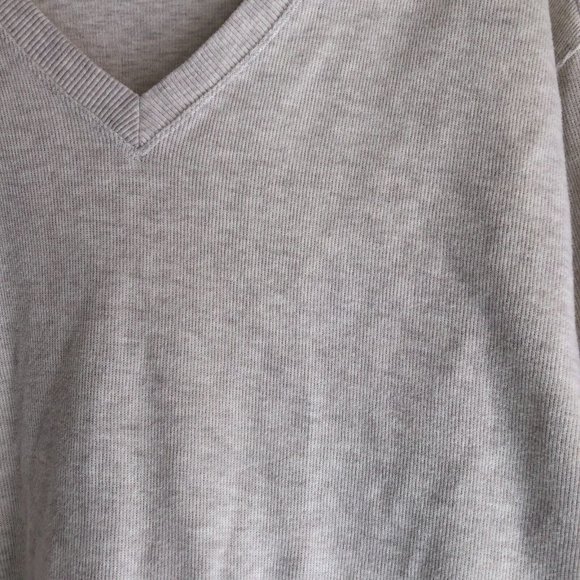 Old Navy Sweater Men's XXL Beige V Neck 100% Cotton Knit Long Sleeve Casual - Picture 6 of 10